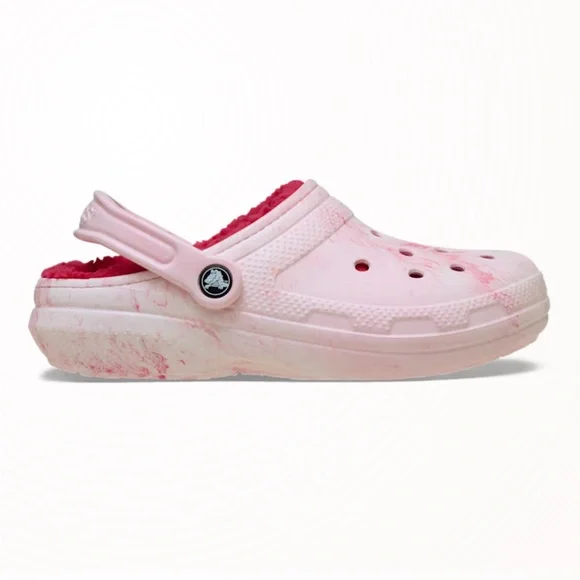 CROCS Classic Watercolor Marbled Lined Clog - Picture 10 of 11